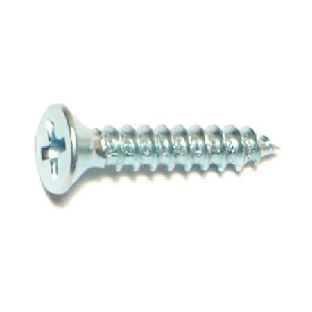 Midwest Fastener Sheet Metal Screw, #6 x 3/4 in, Zinc Plated Steel Flat Head Phillips Drive, 100 PK 03004